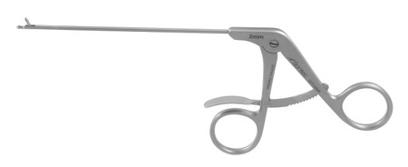 1271-020R - GRASPING RONGEUR BIOPSY FORCEPS W/RATCHET SERRATED 2mm CUP TUBE SHAFT 4"