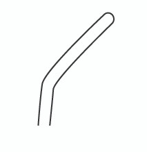 1271-454 - HOOK SCISSORS CLASSIC 2.7mm 45° RIGHT W/OVERLOAD CONE 7"