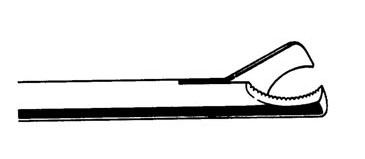 1271-463 - HOOK SCISSORS CLASSIC 3.4mm 45° LEFT W/OVERLOAD CONE 7"