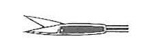 1301-100 - LARYNGOSCOPY SCISSORS CLASSIC CONICAL TUBE 1mm SHAFT STRAIGHT 9"