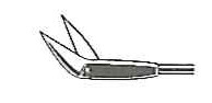 1301-104 - LARYNGOSCOPY SCISSORS CLASSIC CONICAL TUBE 1mm SHAFT ANGLE UP 9"