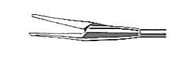 1301-208 - LARYNGOSCOPY FORCEPS CONICAL TUBE 1mm SHAFT STRAIGHT ALLIGATOR 9"