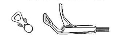 1301-220 - LARYNGOSCOPY FORCEPS CONICAL TUBE 1mm SHAFT ANGLE UP HEART SHAP 45° L 9" 1301-220 - LARYNGOSCOPY FORCEPS CONICAL TUBE 1mm SHAFT ANGLE UP HEART SHAP 45° L 9"