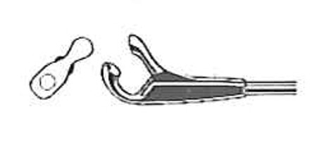 1301-230 - LARYNGOSCOPY FORCEPS CONICAL TUBE 1mm SHAFT 1mm CUP ANGLE UP 45° RIGHT 9" 1301-230 - LARYNGOSCOPY FORCEPS CONICAL TUBE 1mm SHAFT 1mm CUP ANGLE UP 45° RIGHT 9"