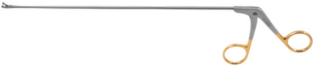 1301-276Q - LARYNGOSCOPY FORCEPS CONICAL TUBE 2mm SHAFT 2.5mm CUP CURVED RIGHT 9" QUANTUM