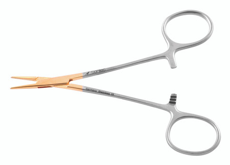 130-515 - STAY SUTURE CLAMP FORCEPS 2mm TIP 4 3/4"