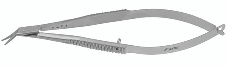 13-1307 - CASTROVIEJO CORNEOSCLERAL SCISSORS SMALL/MEDIUM BLUNT 10mm BLADES LEFT ANGLE 4" 13-1307 - CASTROVIEJO CORNEOSCLERAL SCISSORS SMALL/MEDIUM BLUNT 10mm BLADES LEFT ANGLE 4"