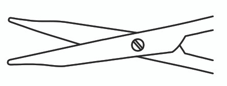 13-3400 - WESTCOTT TENOTOMY SCISSORS BLUNT CURVED BLADES 4 1/2"