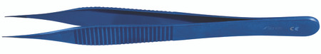 136-6621T - TITANIUM ADSON FORCEPS SERRATED HANDLE DELICATE SERRATED 0.4mm TIP 4 3/4"