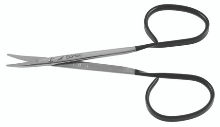 13-9341 - UTILITY SCISSORS RIB HANDLE BLUNT DELICATE FLAT SLIGHTLY CURVED POWER CUT BLACK 20mm BLADES 4"