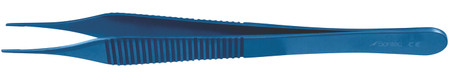 140-296T - TITANIUM ADSON TISSUE FORCEPS TC DUST W/TYING PLATFORM 0.6mm 4 3/4"