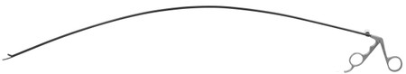1404-883BH - EMBERTSON LARYNGOSCOPIC EPIGLOTTIS METZENBAUM SCISSORS CERAMITEC HORIZONTAL BLADES CURVED UP /SHAFT 30" FS