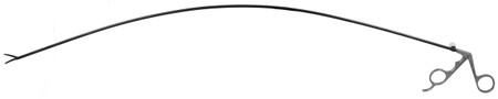 1404-883BM - EMBERTSON LARYNGOSCOPIC EPIGLOTTIS METZENBAUM SCISSORS CERAMITEC CURVED BLADE/SHAFT MALLEABLE 30"