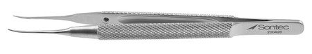 14-5548 - O'GAWA FORCEPS W/TYING PLATFORM ROUND HANDLE CURVED TIP STAINLESS STEEL 4 1/4"