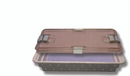 18-3245 - THERMOPLASTIC INSTRUMENT TRAY W/METAL CLASP 17 x 7 x 4" FS