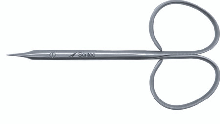 199-515 - GRADLE SCISSORS CLASSIC RIB HANDLE CURVED SHARP BLADES 4"