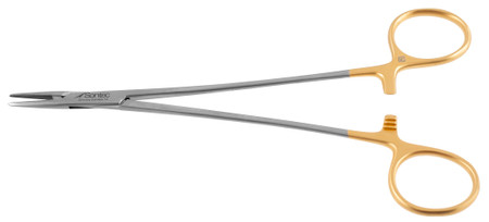 2300-408 - DEBAKEY NEEDLE HOLDER RING HANDLE TC SERRATED EXTRA-LITE 7 1/4"