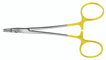 2300-450 - FRENCH EYE NEEDLE HOLDER TC SERRATED 6"