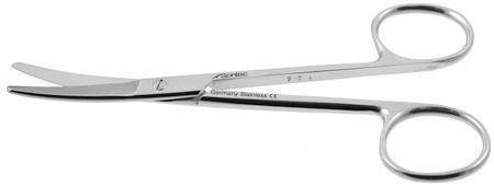 2400-051 - PLASTIC SURGERY SCISSORS CLASSIC CURVED BLUNT/BLUNT  4 3/4"