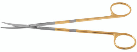 2400-317 - METZENBAUM SCISSORS PC GOLD DELICATE CURVED 7"