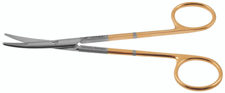 2400-376 - RAGNELL SCISSORS FLAT TIP POWER CUT GOLD CURVED 5 1/2"