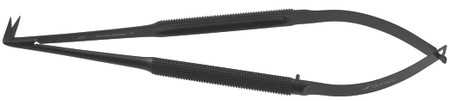 2400-684C - JACOBSON MICRO SCISSORS BLACK CERAMITEC ROUND HANDLE 14mm BLADES 90° SHARP 7"