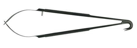 2400-689 - JACOBSON MICRO SCISSORS BLACK CERAMITEC ROUND HANDLE 11mm BLADES 125° G-NECK 7"