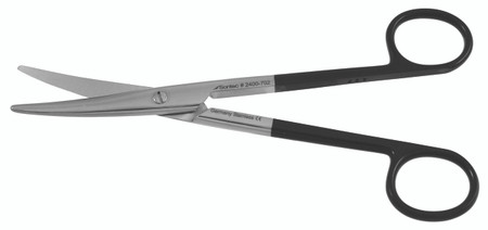 2400-702 - BLACK MAYO SCISSORS ROUND BLADES PC CURVED 6 3/4"