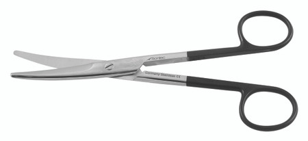2400-707 - MAYO SCISSORS BEVELED BLADES POWER-CUT-BLACK CURVED 6"