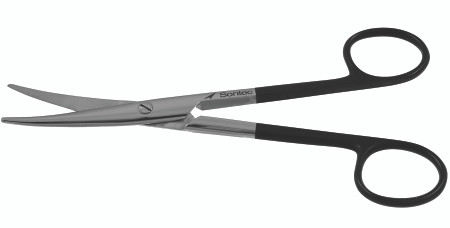 2400-708 - MAYO SCISSORS ROUND BLADES POWER CUT BLACK CURVED 6"