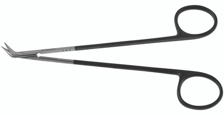 2400-7412 - DIETHRICH POTTS SCISSORS MICRO FINE BLADES POWER-CUT-BLACK 45° ANGLE 5.5"