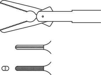 2800-7820 - HEARTLINE DEBAKEY GRASPER 5mm Ø SHAFT 1.7x11mm JAW 1x2 STRAIGHT 23.8cm WORKING LENGTH