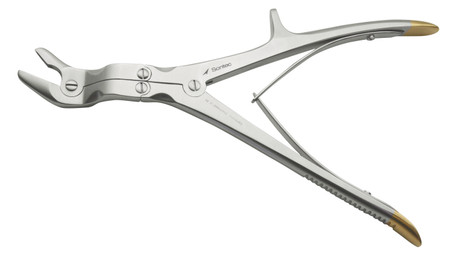 315-669 - LEKSELL BAYONET SHAPED RONGEUR DOUBLE ACTION 4mm LEFT 8 3/4" (22cm)