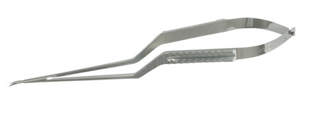 400-284 - YASARGIL BAYONET VANNAS SCISSORS FLAT HANDLE CURVED 9