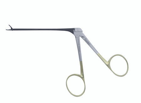 469-025 - BLACK/GOLD MICRO ALLIGATOR FORCEPS OVAL CUP STRAIGHT 0.5mm 3 1/4"