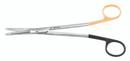 475-185 - FREEMAN KAYE SCISSORS SPREAD HANDLE TC-POWER-CUT SERRATED STRAIGHT 7 1/4"