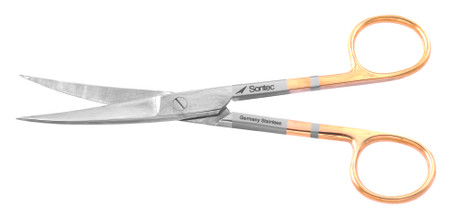508-600 - BUIE RECTAL SCISSORS POWER-CUT-GOLD SHARP/SHARP CURVED 6"