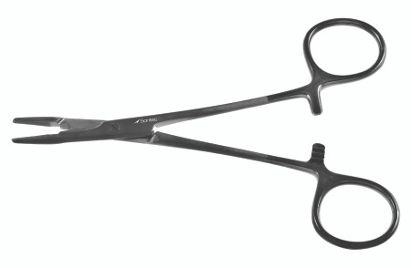 1100-106B - SONTEC OLSEN-HEGAR NEEDLE HOLDER BLACK CERAMITEC TC SERRATED 5 1/2"