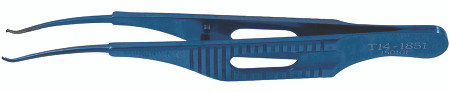 T14-1851 - TITANIUM COLIBRI FORCEPS WITH TYING PLATFORM .3 mm 1X2 TEETH