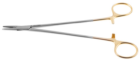 2300-388SQ - CRILE WOOD NEEDLE HOLDER TC SERRATED STREAMLINED 8" QUANTUM