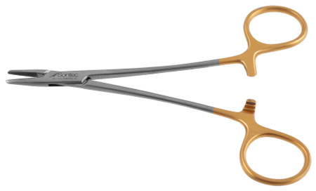 132-115DX - MAYO HEGAR NEEDLE HOLDER TC SERRATED TIP 6" DELUXE