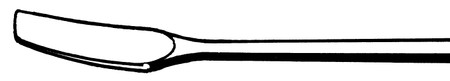 2900-242 - SPATULA DISSECTOR BLUNT SOFTLY CURVED 270mm LONG
