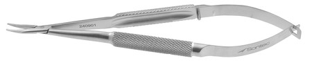 15-3812Q - BARRAQUER CLASSIC NEEDLE HOLDER W/O LOCK ROUND HANDLE MEDIUM DELICATE CURVED TIP 5 1/4" QUANTUM