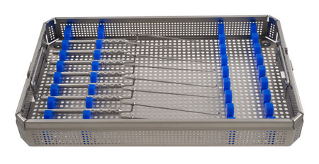 2900-201-SET - UNIVERSAL ROTATABLE RING CURETTE SET W/ TRAY