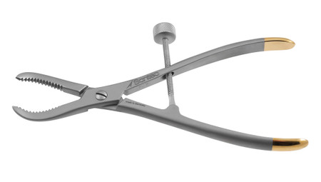 1103-010Q - STEFAN BONE HOLDING FORCEPS W/SPEED LOCK CURVED 7" QUANTUM