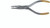 1106-140 - PIN PULLING PLIERS ONE GROOVED JAW TC 3mm TIP 5 1/2"
