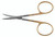 1200-016 - LEXER-STRABISMUS BABY SCISSORS PC GOLD CURVED LARGE RING 4"