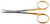 1200-023 - STRABISMUS SCISSORS POWER-CUT-GOLD CURVED DELICATE 4 1/4"