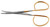 1200-072 - KAYE BLEPH SCISSORS RIBBON HANDLE POWER-CUT-GOLD CURVED SERRATED 4 1/4"