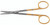 1200-075 - FREEMAN-KAYE MINI FACE LIFT SCISSORS POWER-CUT-GOLD SPATULATED TIP STRAIGHT 5"